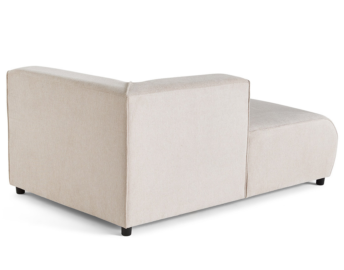 Module d'assise méridienne gauche en tissu texturé Suaro Module d'assise méridienne gauche en tissu texturé Suaro