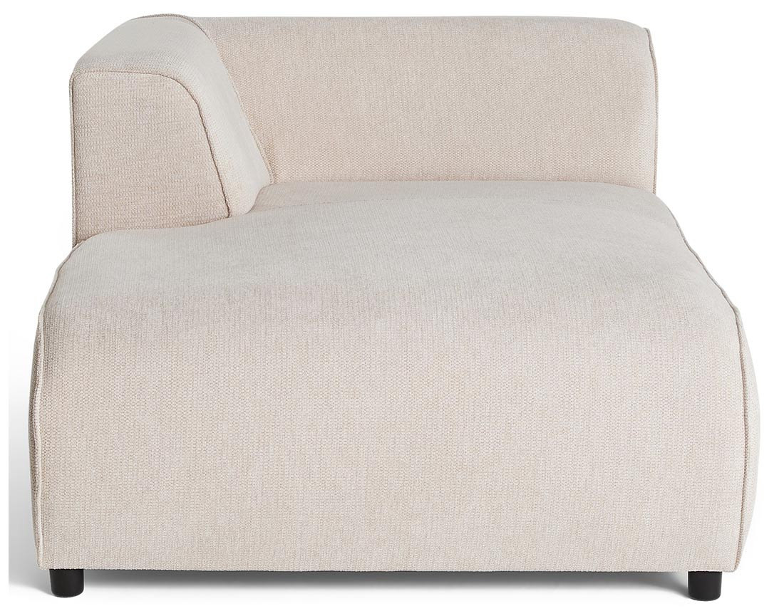 Module d'assise méridienne gauche en tissu texturé Suaro Module d'assise méridienne gauche en tissu texturé Suaro