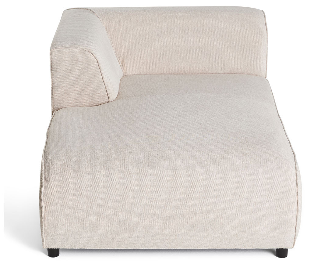 Module d'assise méridienne gauche en tissu texturé Suaro Module d'assise méridienne gauche en tissu texturé Suaro