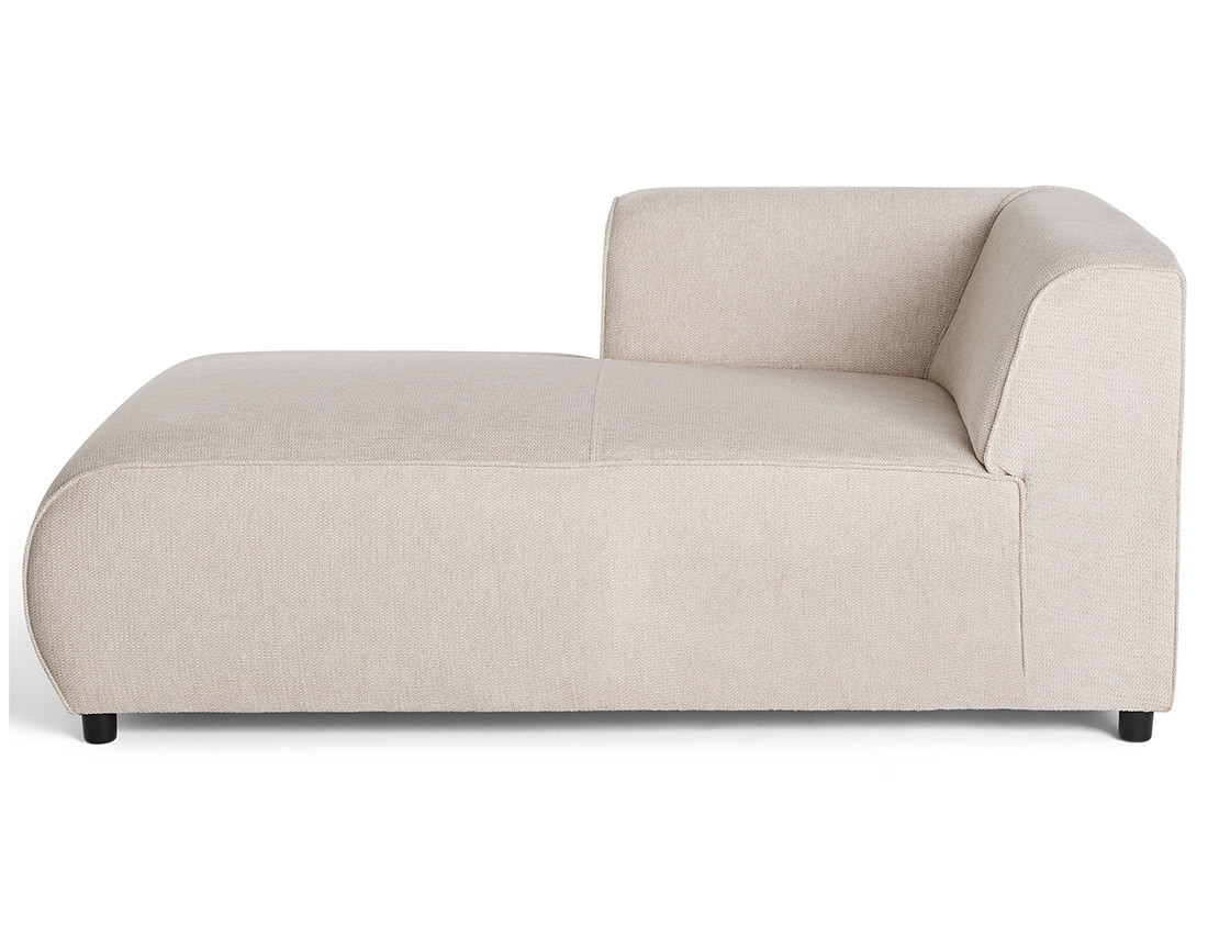 Module d'assise méridienne gauche en tissu texturé Suaro Module d'assise méridienne gauche en tissu texturé Suaro