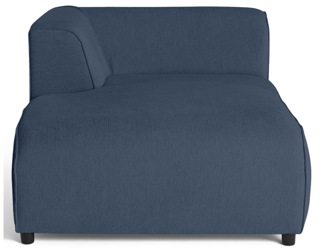 Module d'assise méridienne gauche en tissu texturé Suaro