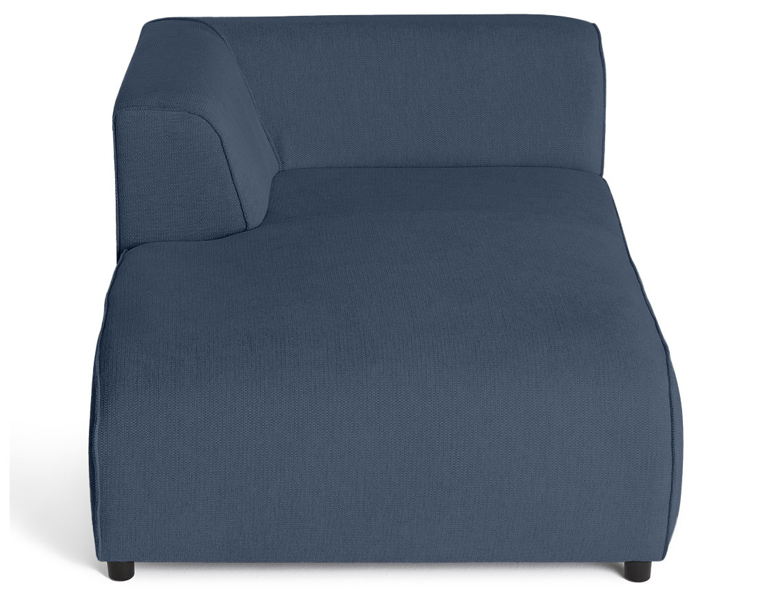 Module d'assise méridienne gauche en tissu texturé Suaro