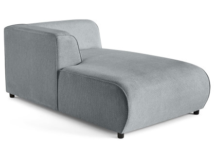Module d'assise méridienne gauche en tissu texturé Suaro