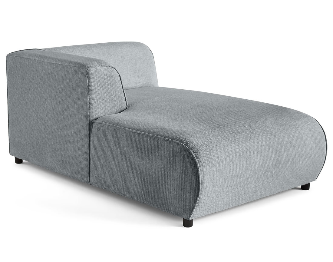 Module d'assise méridienne gauche en tissu texturé Suaro Module d'assise méridienne gauche en tissu texturé Suaro