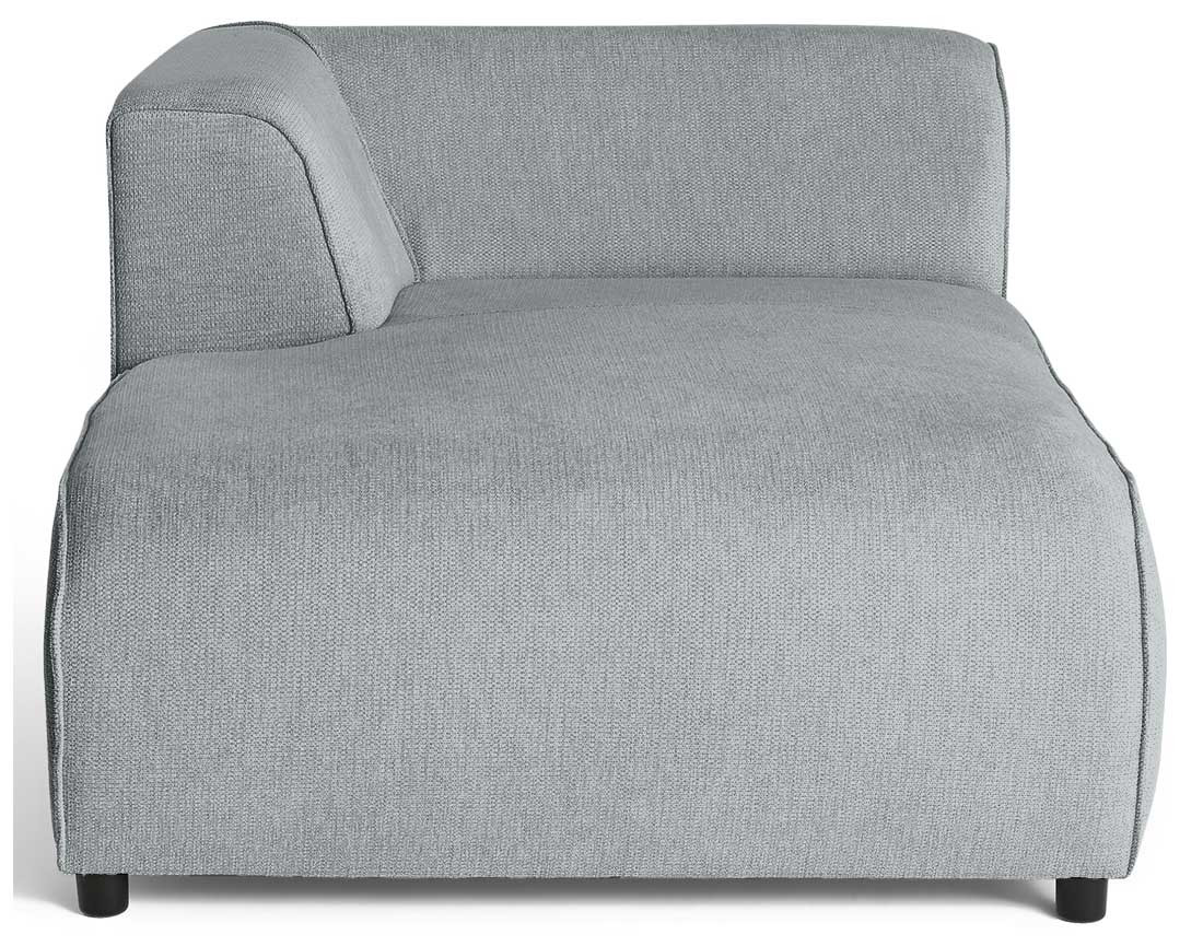 Module d'assise méridienne gauche en tissu texturé Suaro Module d'assise méridienne gauche en tissu texturé Suaro