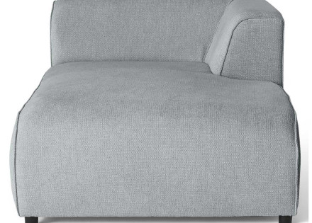 Module d'assise méridienne droit en tissu texturé Suaro