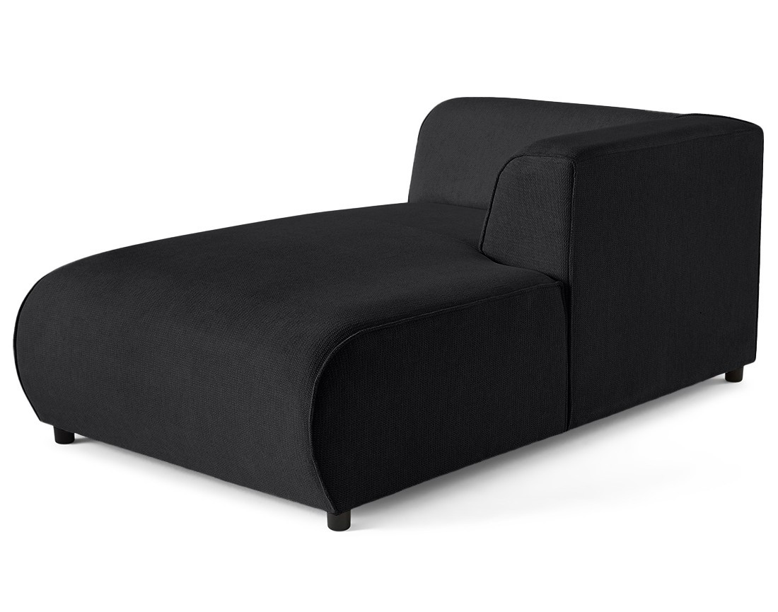 Module d'assise méridienne droit en tissu texturé Suaro Module d'assise méridienne droit en tissu texturé Suaro