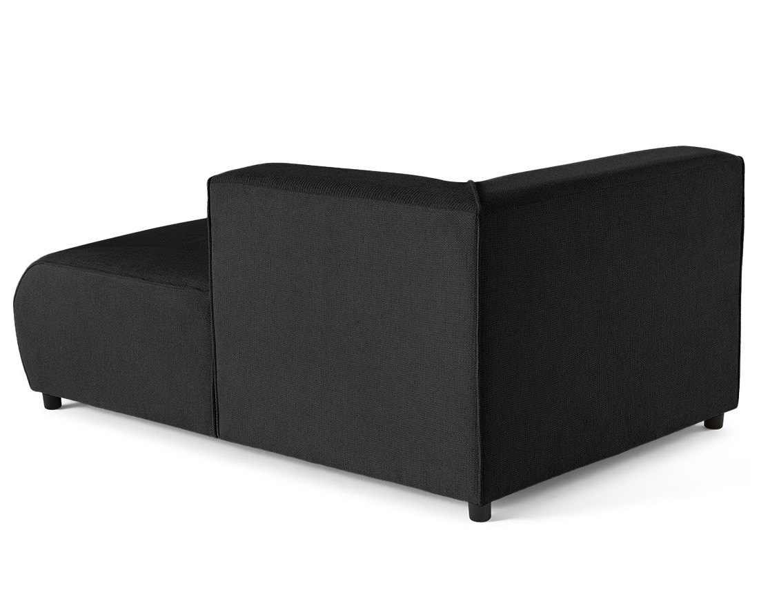 Module d'assise méridienne droit en tissu texturé Suaro Module d'assise méridienne droit en tissu texturé Suaro