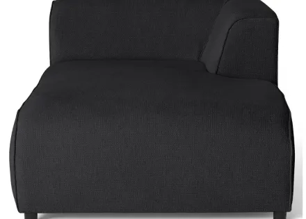 Module d'assise méridienne droit en tissu texturé Suaro