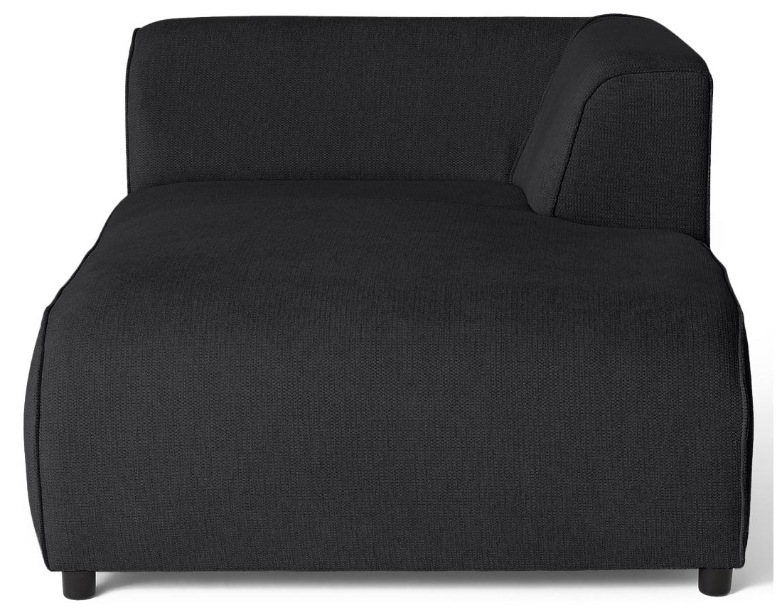 Module d'assise méridienne droit en tissu texturé Suaro Module d'assise méridienne droit en tissu texturé Suaro