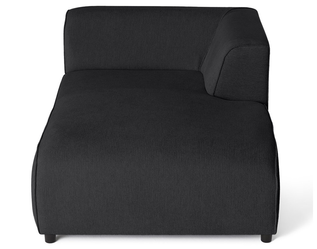 Module d'assise méridienne droit en tissu texturé Suaro Module d'assise méridienne droit en tissu texturé Suaro