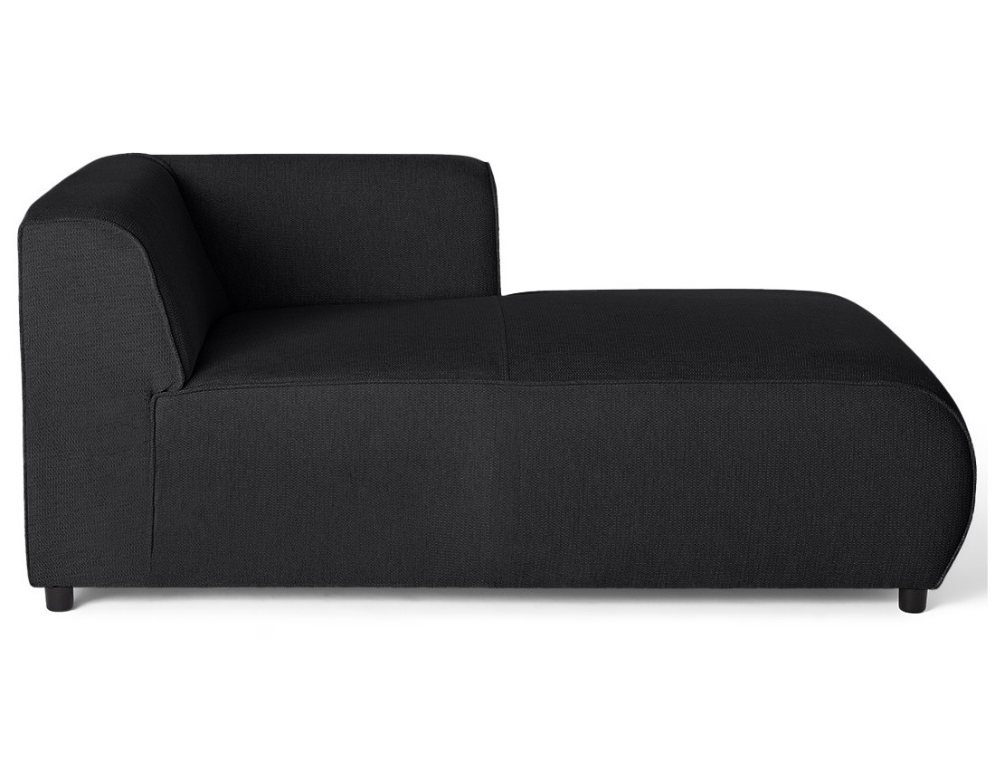 Module d'assise méridienne droit en tissu texturé Suaro Module d'assise méridienne droit en tissu texturé Suaro