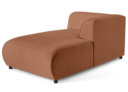 Module d'assise méridienne droit en tissu texturé Suaro