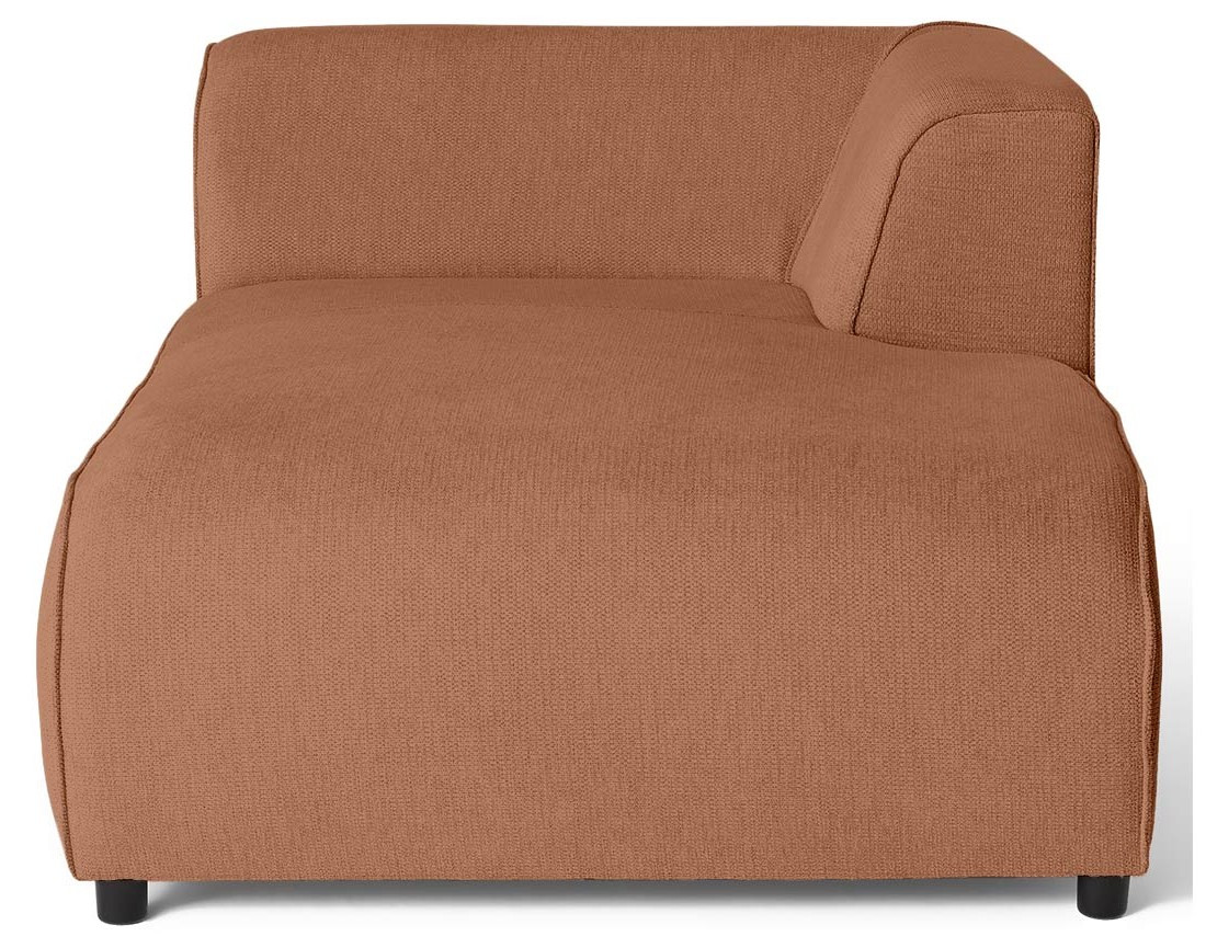 Module d'assise méridienne droit en tissu texturé Suaro