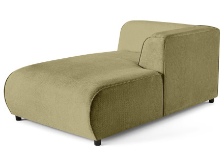 Module d'assise méridienne droit en tissu texturé Suaro