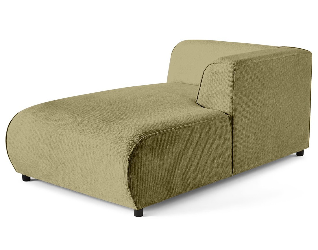 Module d'assise méridienne droit en tissu texturé Suaro