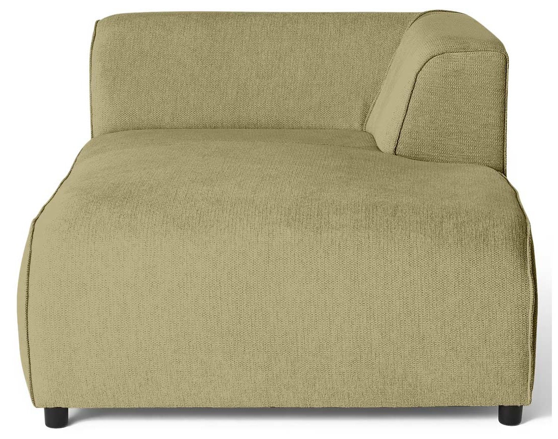 Module d'assise méridienne droit en tissu texturé Suaro