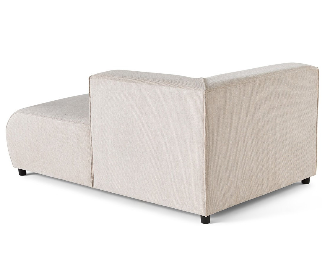 Module d'assise méridienne droit en tissu texturé Suaro Module d'assise méridienne droit en tissu texturé Suaro