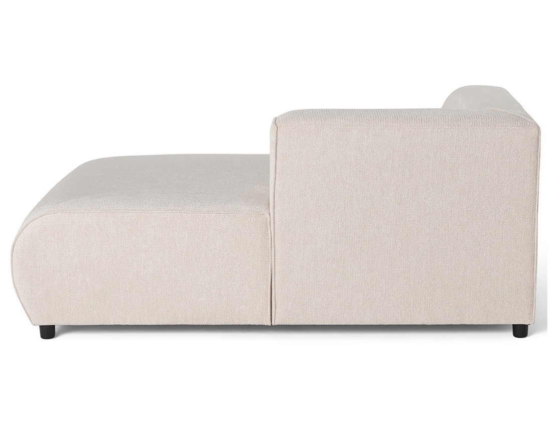 Module d'assise méridienne droit en tissu texturé Suaro Module d'assise méridienne droit en tissu texturé Suaro