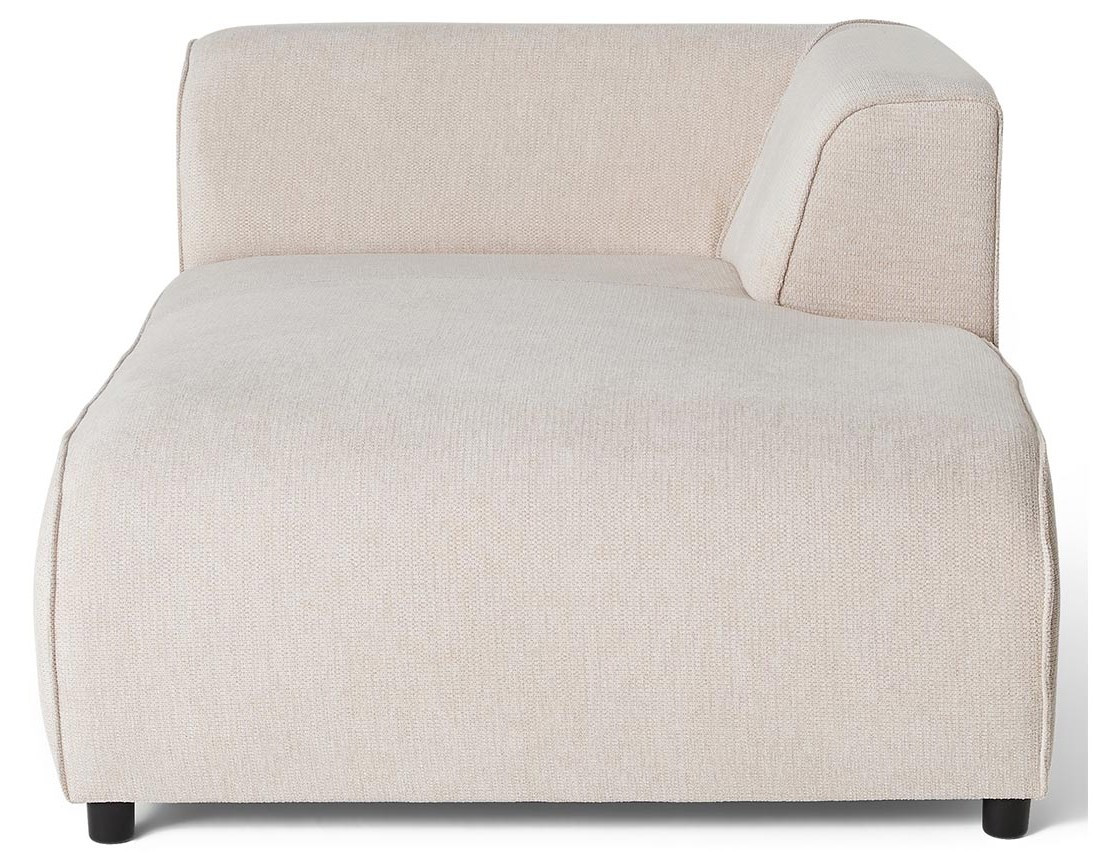 Module d'assise méridienne droit en tissu texturé Suaro Module d'assise méridienne droit en tissu texturé Suaro