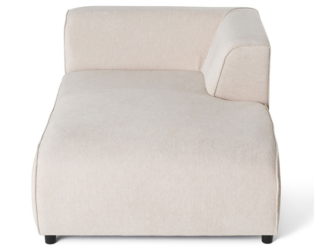 Module d'assise méridienne droit en tissu texturé Suaro Module d'assise méridienne droit en tissu texturé Suaro