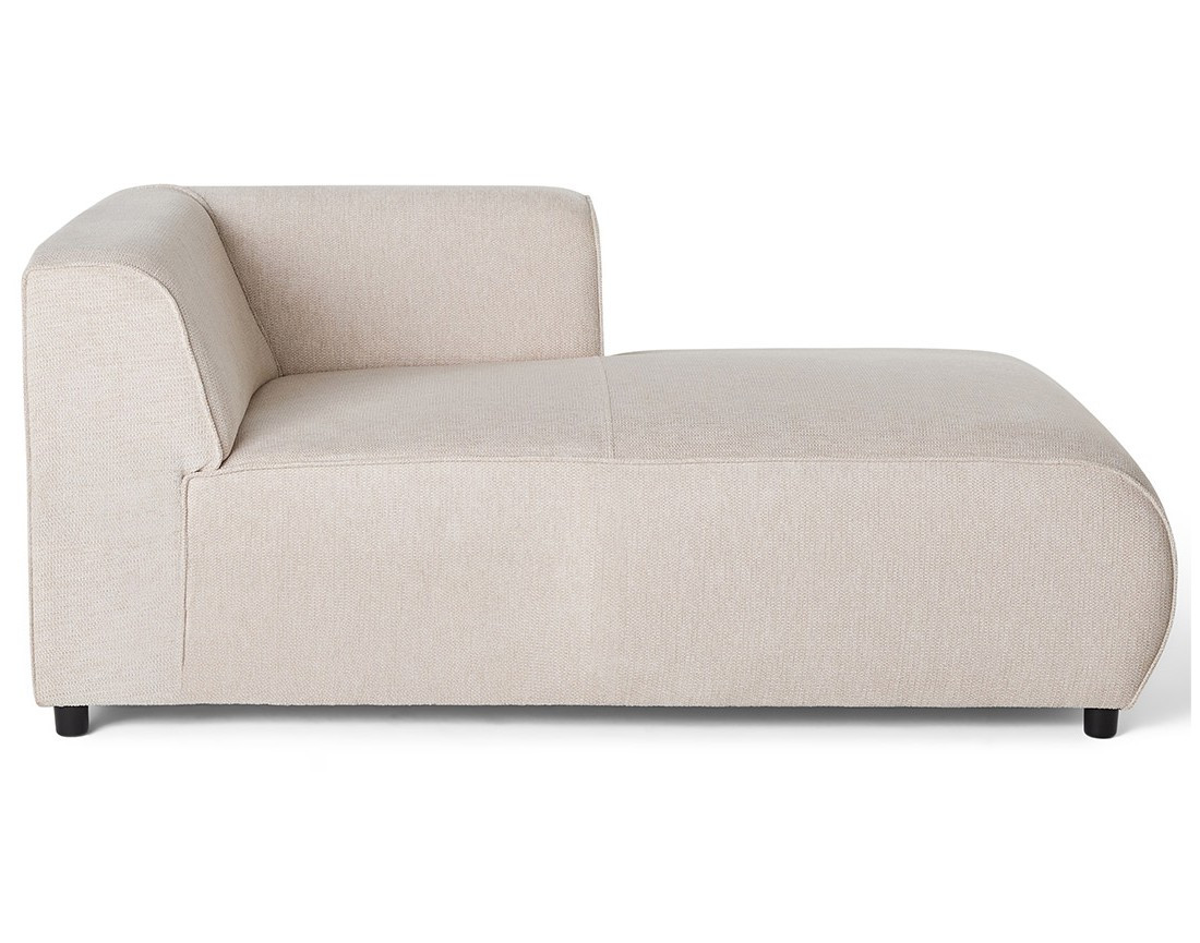 Module d'assise méridienne droit en tissu texturé Suaro Module d'assise méridienne droit en tissu texturé Suaro