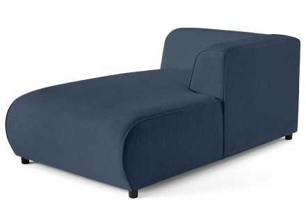 Module d'assise méridienne droit en tissu texturé Suaro