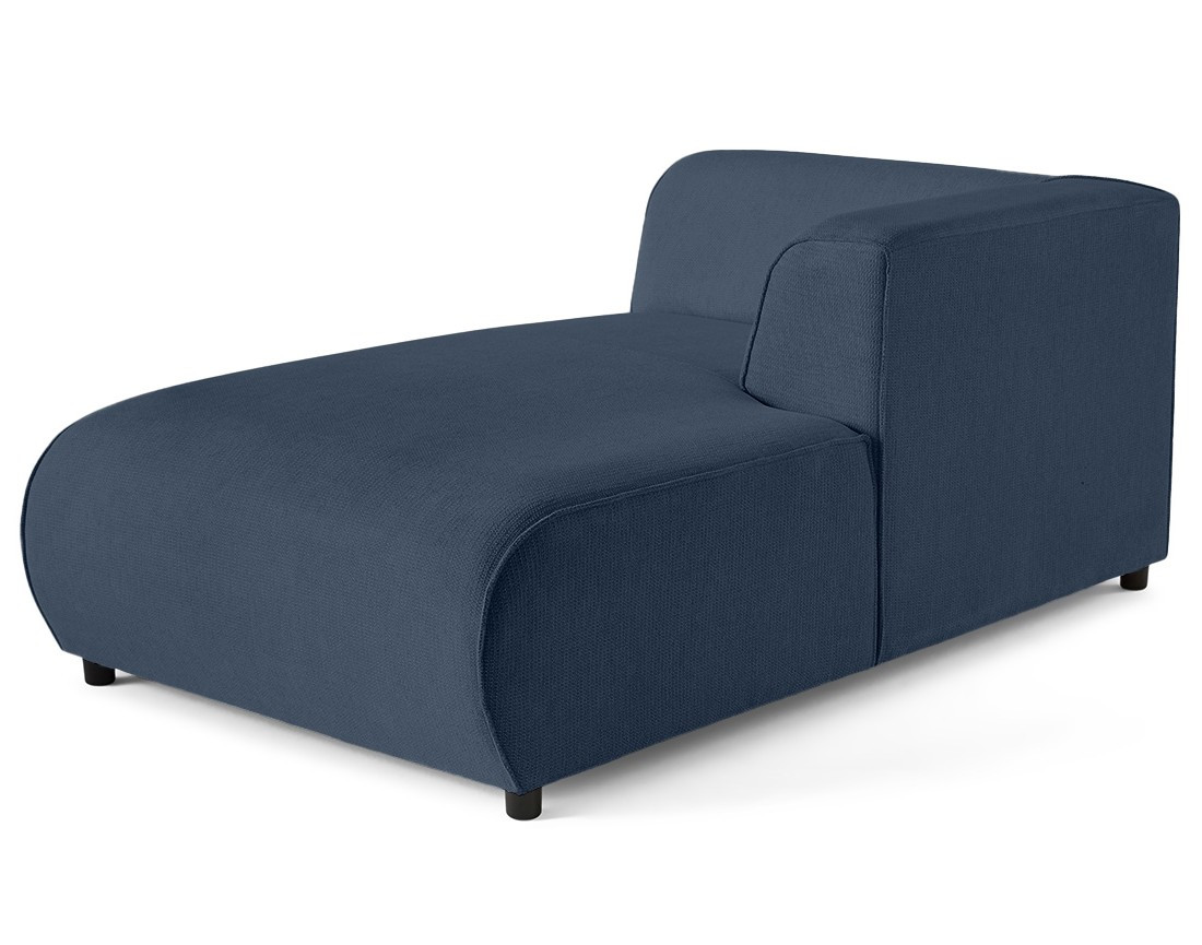 Module d'assise méridienne droit en tissu texturé Suaro