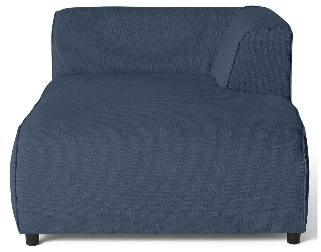 Module d'assise méridienne droit en tissu texturé Suaro