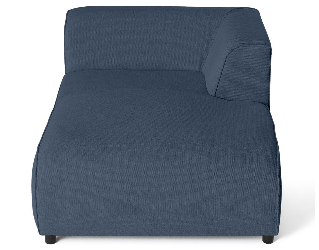 Module d'assise méridienne droit en tissu texturé Suaro