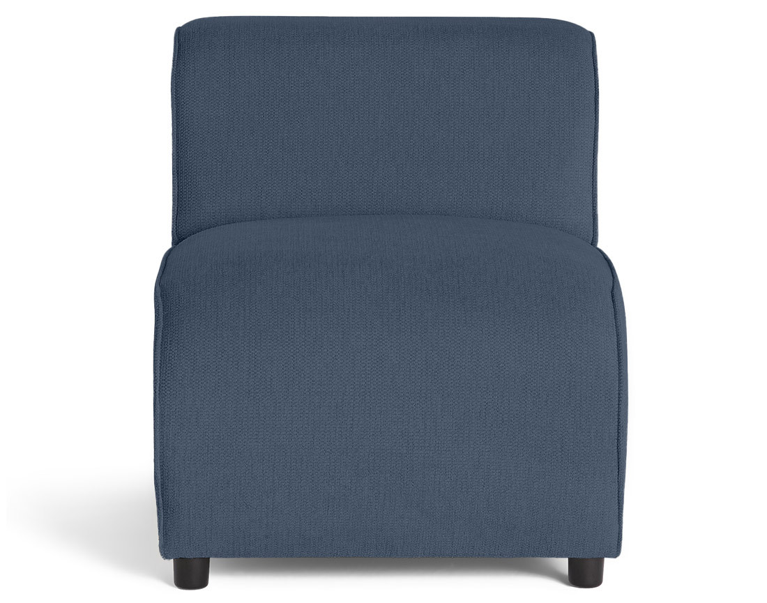 Module d'assise sans accoudoirs en tissu texturé Suaro