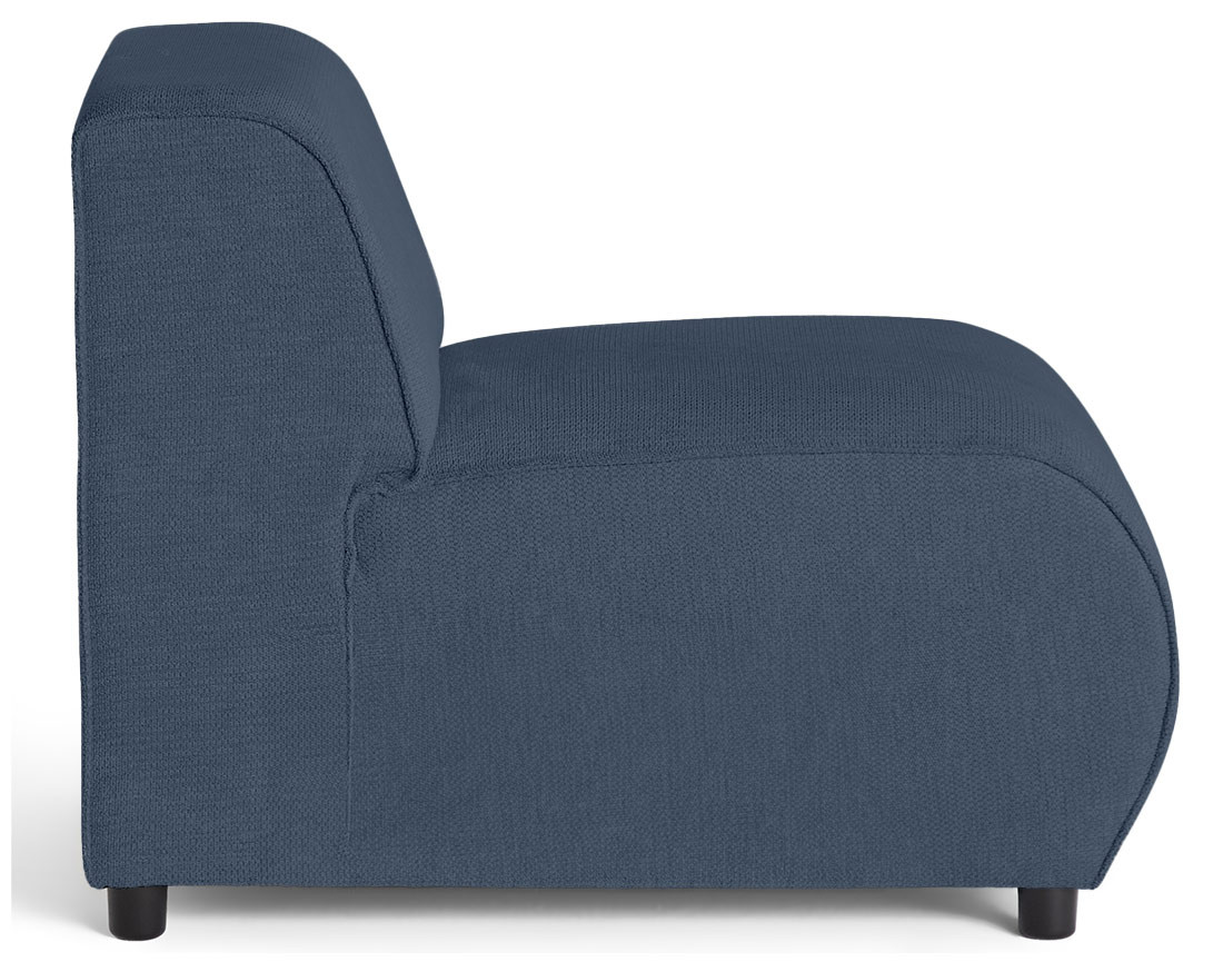 Module d'assise sans accoudoirs en tissu texturé Suaro