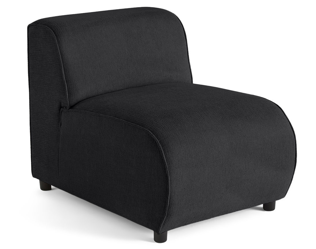 Module d'assise sans accoudoirs en tissu texturé Suaro Module d'assise sans accoudoirs en tissu texturé Suaro