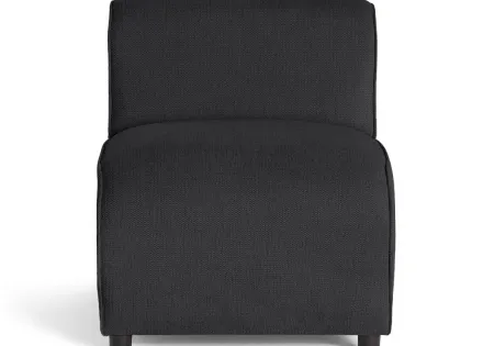 Module d'assise sans accoudoirs en tissu texturé Suaro
