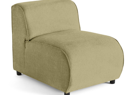Module d'assise sans accoudoirs en tissu texturé Suaro