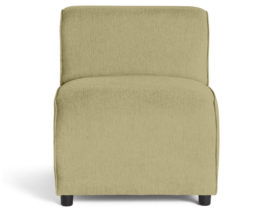 Module d'assise sans accoudoirs en tissu texturé Suaro