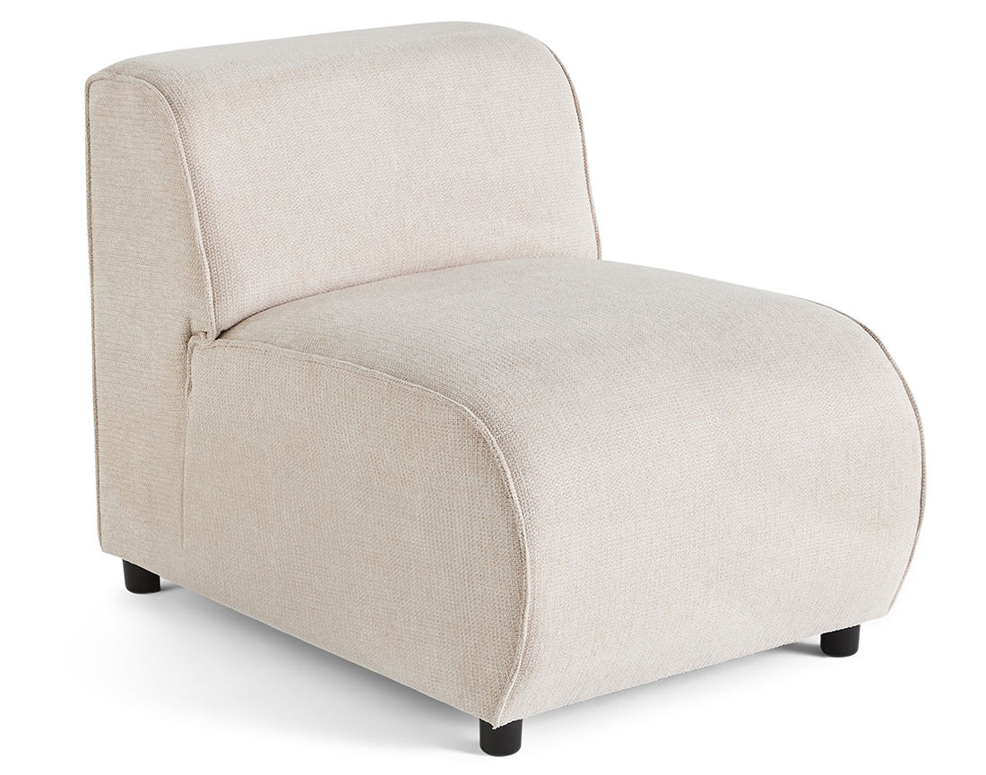 Module d'assise sans accoudoirs en tissu texturé Suaro Module d'assise sans accoudoirs en tissu texturé Suaro