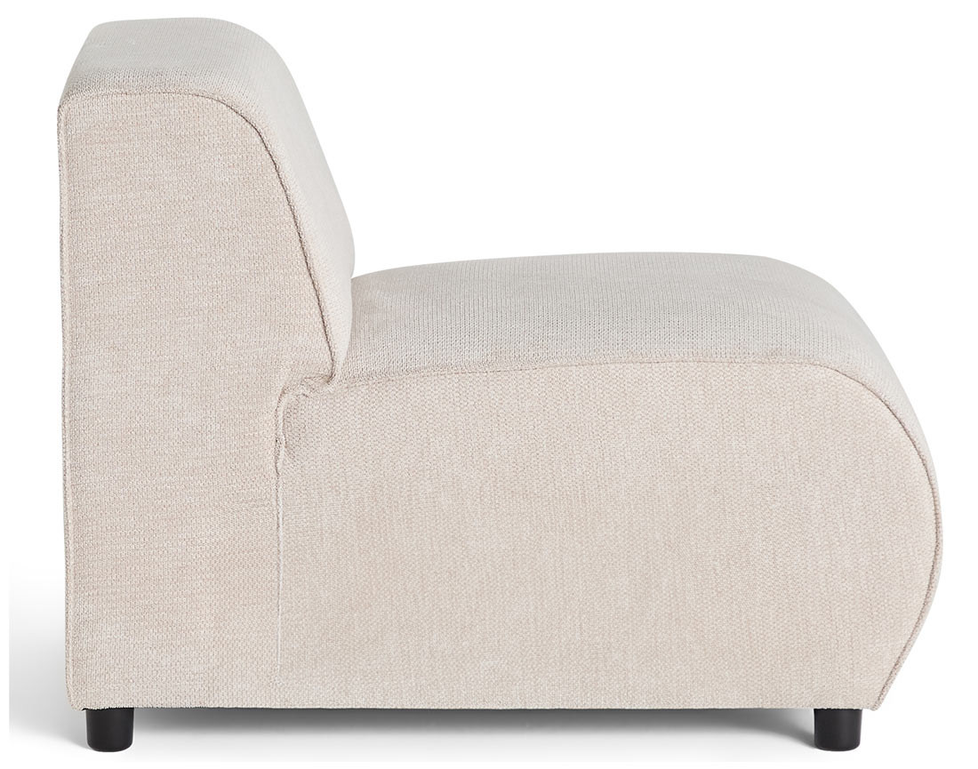 Module d'assise sans accoudoirs en tissu texturé Suaro Module d'assise sans accoudoirs en tissu texturé Suaro