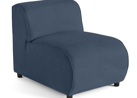 Module d'assise sans accoudoirs en tissu texturé Suaro
