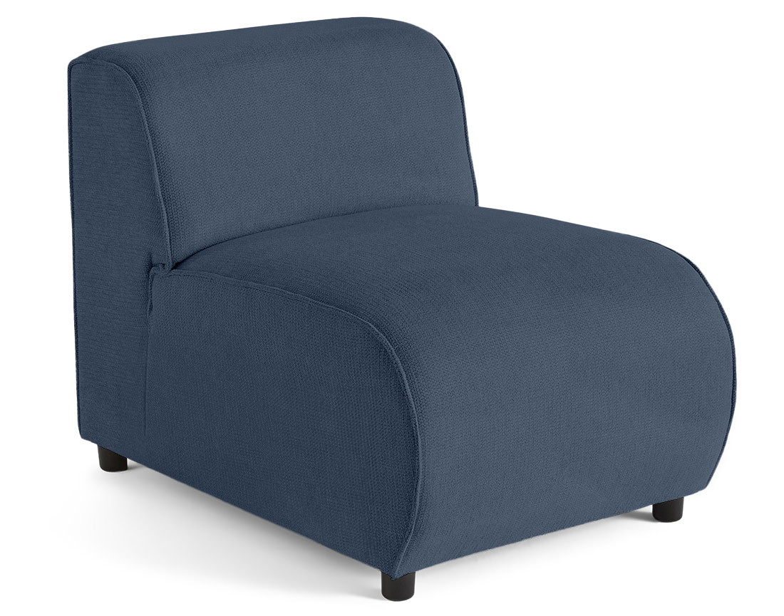 Module d'assise sans accoudoirs en tissu texturé Suaro