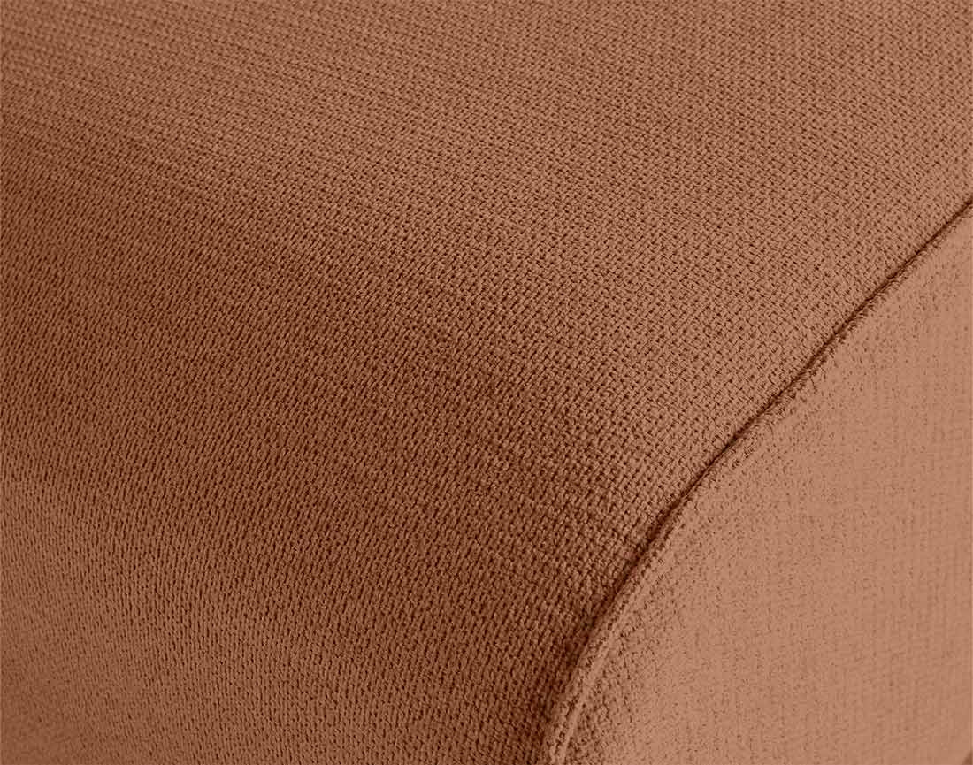 Module d'assise sans accoudoirs en tissu texturé Suaro