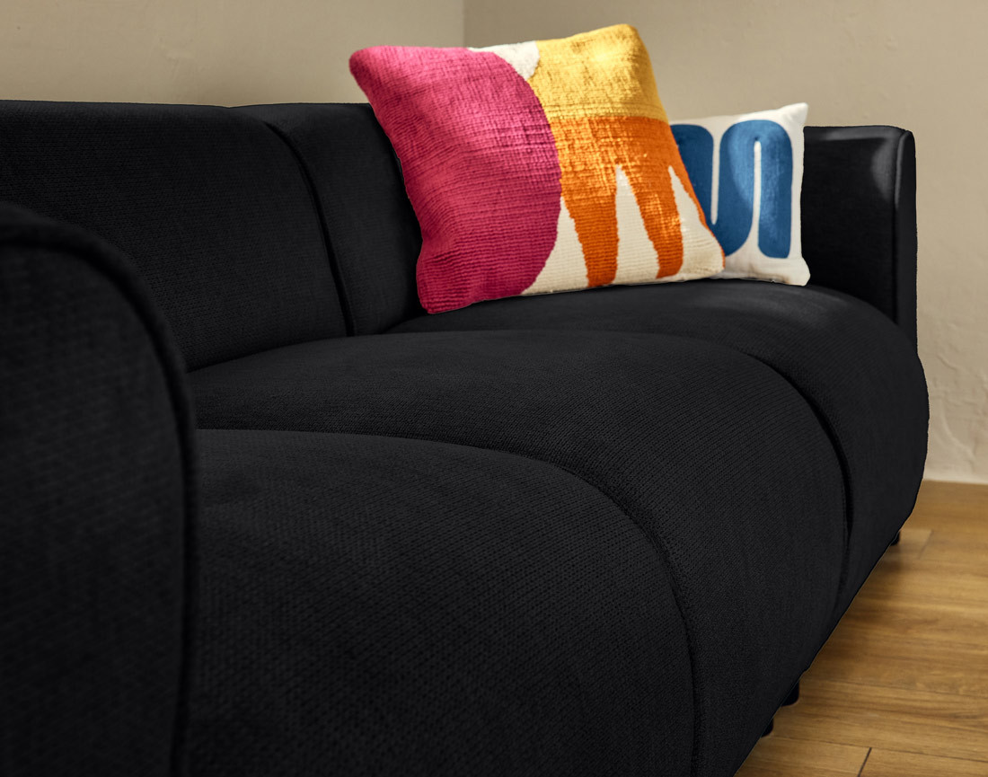 Module d'assise sans accoudoirs en tissu texturé Suaro Module d'assise sans accoudoirs en tissu texturé Suaro