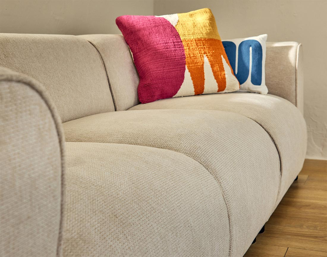 Module d'assise sans accoudoirs en tissu texturé Suaro Module d'assise sans accoudoirs en tissu texturé Suaro