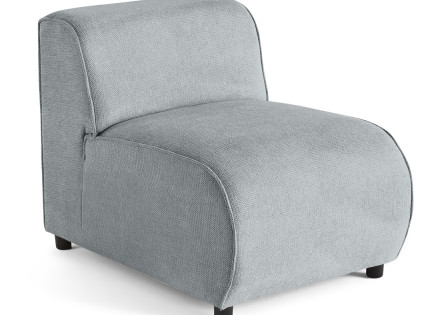 Module d'assise sans accoudoirs en tissu texturé Suaro