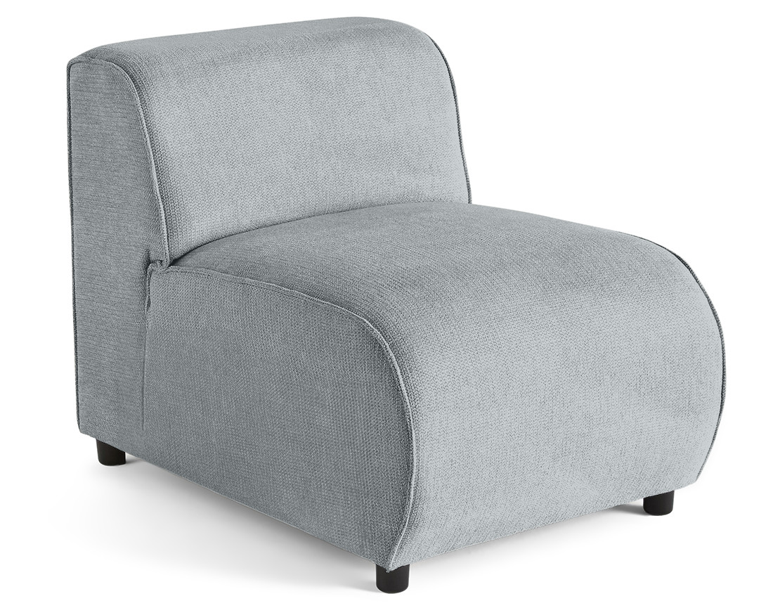 Module d'assise sans accoudoirs en tissu texturé Suaro Module d'assise sans accoudoirs en tissu texturé Suaro
