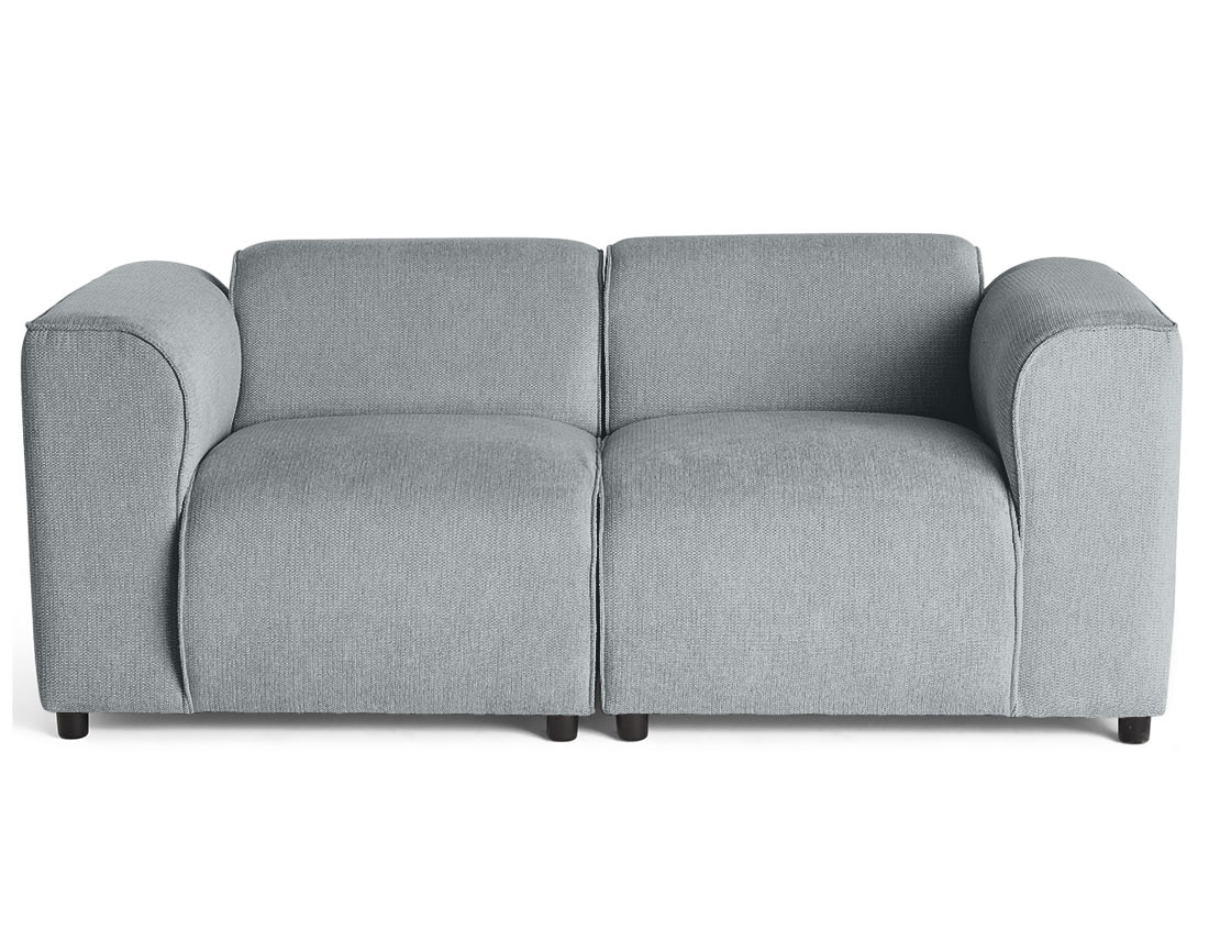 Canapé modulable 2 places en tissu texturé Suaro Canapé modulable 2 places en tissu texturé Suaro
