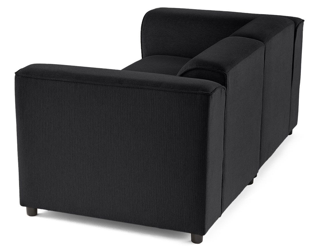 Canapé modulable 2 places en tissu texturé Suaro Canapé modulable 2 places en tissu texturé Suaro