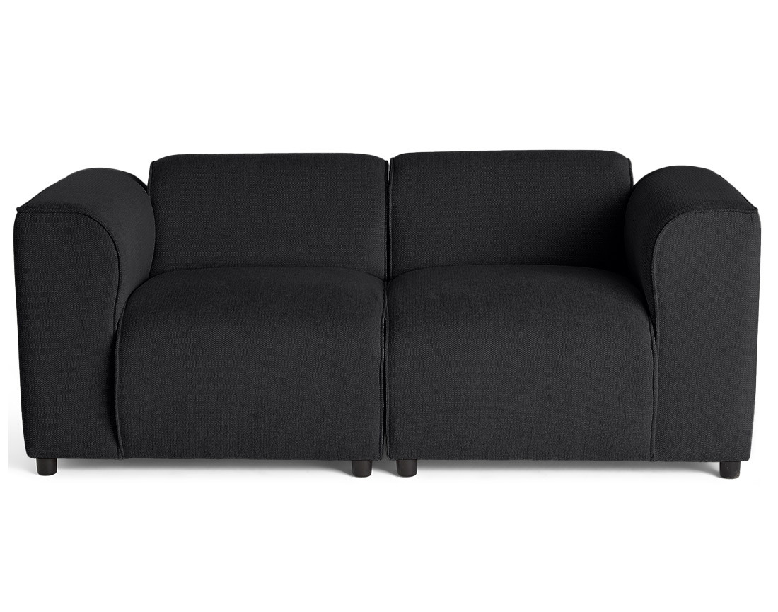 Canapé modulable 2 places en tissu texturé Suaro Canapé modulable 2 places en tissu texturé Suaro