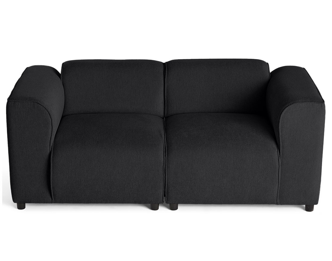 Canapé modulable 2 places en tissu texturé Suaro Canapé modulable 2 places en tissu texturé Suaro