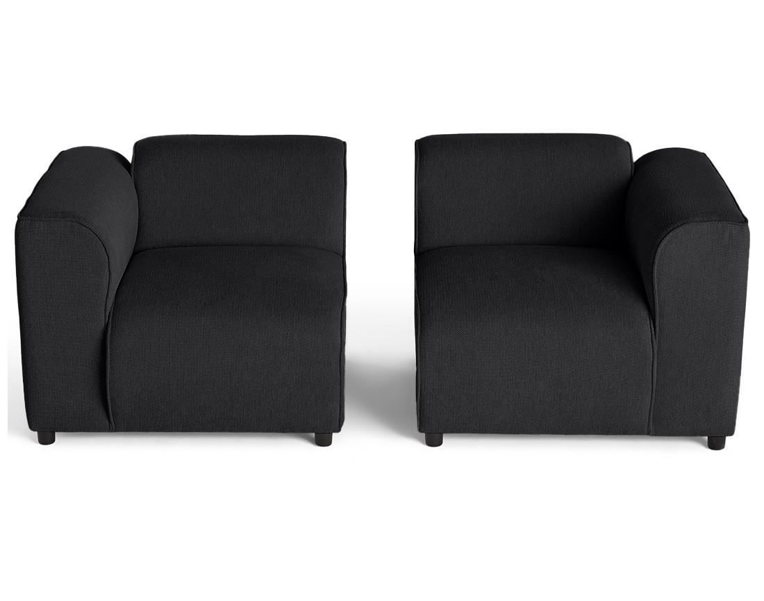 Canapé modulable 2 places en tissu texturé Suaro Canapé modulable 2 places en tissu texturé Suaro